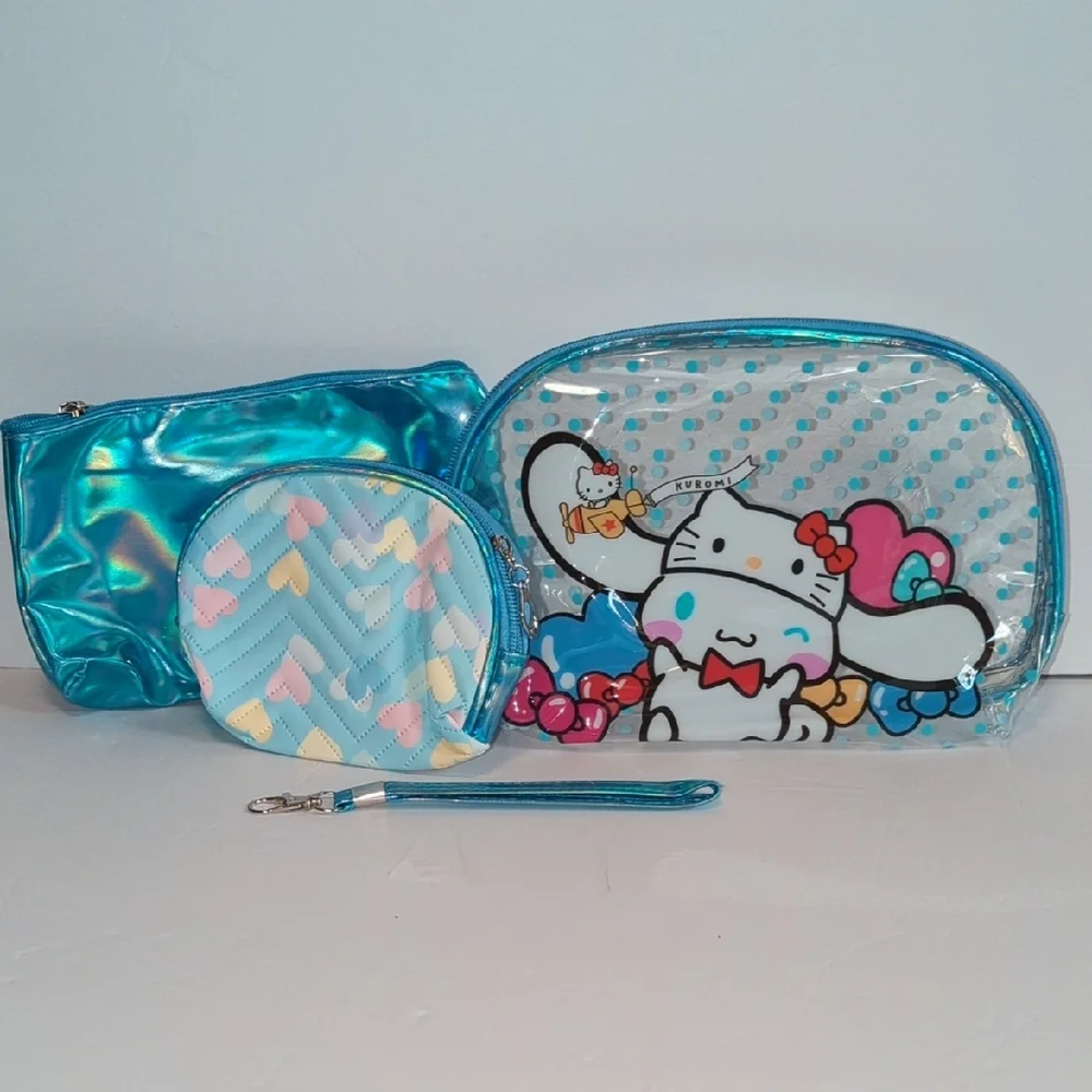 New Cinnamoroll 4 piece Makeup Bag set